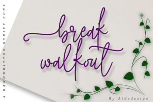 Break Walkout: A Classy Script Font for Digital Design