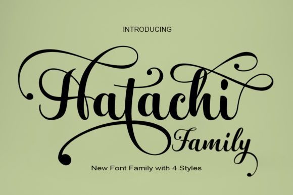 Hatachi Family: A Playful Script Font for Creative Campaigns