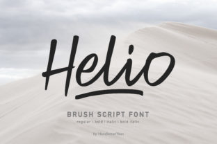 Helio Font: A Bold Handwritten Typeface for Craft Creators