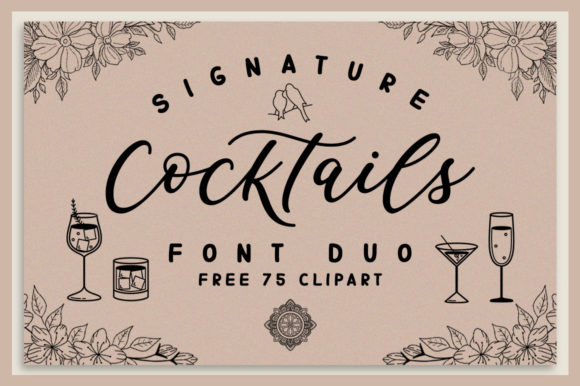 Signature Cocktails Duo: A Typeface That Elevates Branding Projects